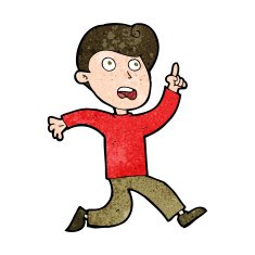 cartoon boy panicking N24