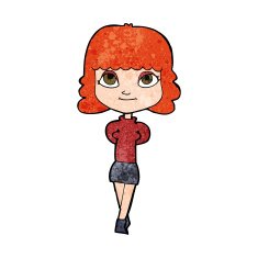 cartoon happy girl N83