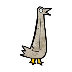 funny cartoon bird N145