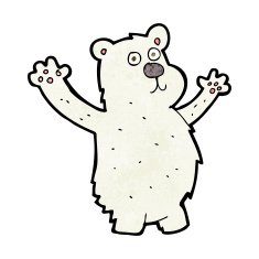 cartoon funny polar bear N4