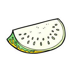 cartoon melon slice N24