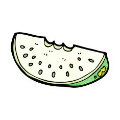 cartoon melon slice N25