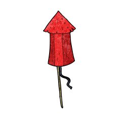 cartoon old wooden firework N9