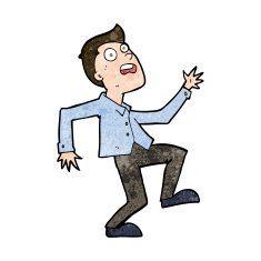 Cartoon Man Panicking N55