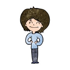 cartoon happy woman N214