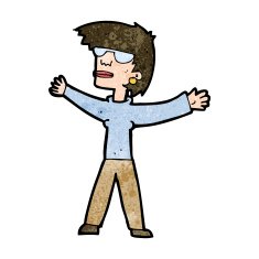 Cartoon Woman Wearing Glasses N18
