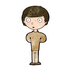 cartoon curious boy N34