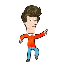 Cartoon Man Pointing N175