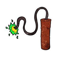 cartoon dynamite burning N9