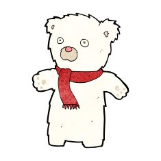 cartoon cute polar bear N27