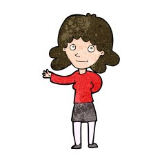 cartoon friendly woman N55