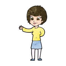 cartoon welcoming woman N9