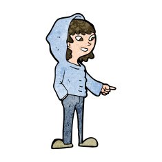 cartoon pointing teenager N9