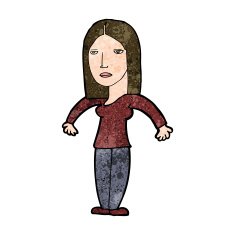 cartoon annoyed woman N154