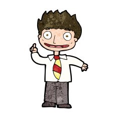 cartoon man with idea N133