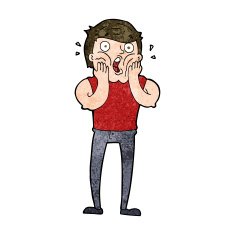 cartoon gasping man N11