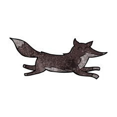 cartoon running wolf N5