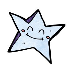 cartoon happy star character N13