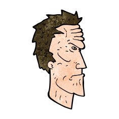 cartoon angry face N23