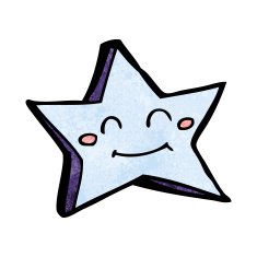cartoon happy star character N14