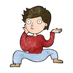 cartoon boy doing crazy dance N9