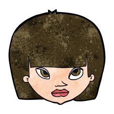 cartoon annoyed woman N155
