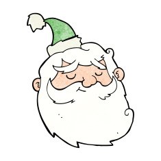 Cartoon Santa Claus Face N13