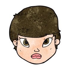 cartoon serious face N9