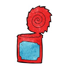 cartoon open tin can N8