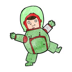 Cartoon Astronaut N115
