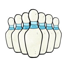 Cartoon Bowling Pins N9