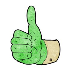 cartoon thumbs up symbol N8