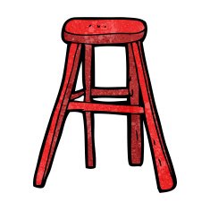 cartoon wooden stool N11