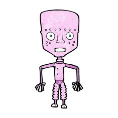 Funny Cartoon Robot N39