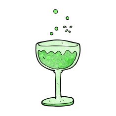 cartoon sparkling cocktail N7