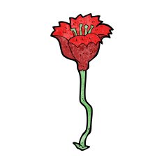 cartoon flower N366