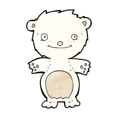 cartoon happy little polar bear N8