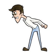 cartoon angry man N88