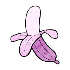 cartoon pink banana N7
