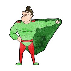 Funny Cartoon Superhero N10