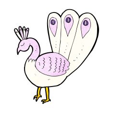 Cartoon Peacock N11