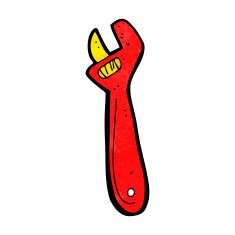 cartoon adjustable spanner N19