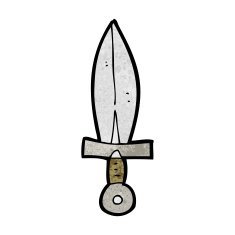 cartoon old dagger N4