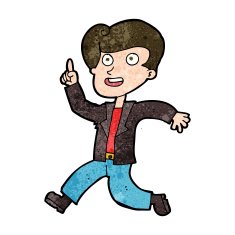 cartoon man with great idea N34