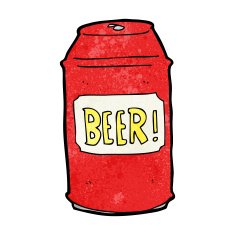 cartoon beer can N18