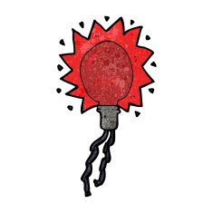 cartoon electric light bulb N17