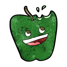 happy apple cartoon N7