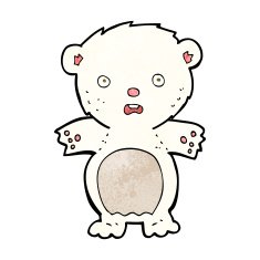 frightened polar bear cartoon N3