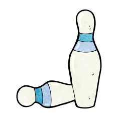 cartoon ten pin bowling skittles N5