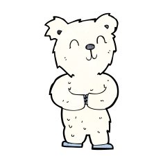 cartoon happy little polar bear N9